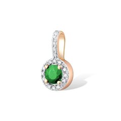 Kultainen riipus smaragdilla ja timantteja 0012845000062 hinta ja tiedot | Kaulakorut | hobbyhall.fi