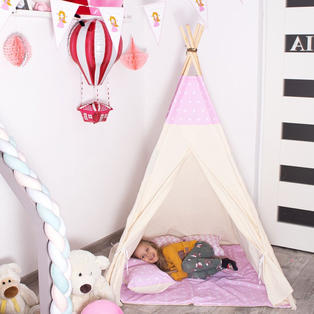 Tipi-teltta Springos TIP12, pinkki hinta ja tiedot | Teltat | hobbyhall.fi