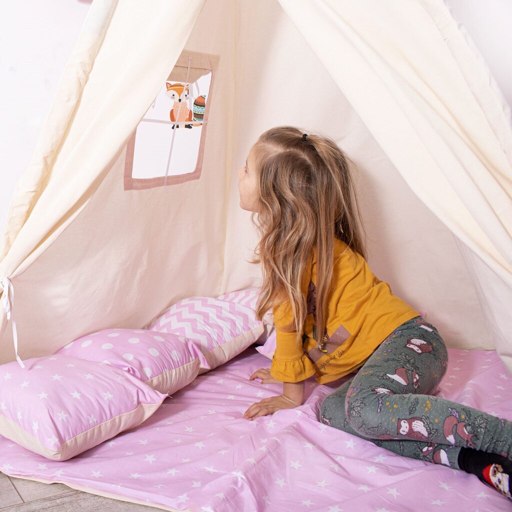 Tipi-teltta Springos TIP12, pinkki hinta ja tiedot | Teltat | hobbyhall.fi