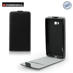 Forcell Flexi Slim Flip Sony Xperia J ST26i vertical case in silicone holder Black hinta ja tiedot | Puhelimen kuoret ja kotelot | hobbyhall.fi