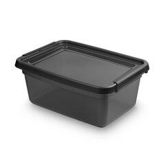 Säiliö kannella ja pidikkeillä 28x38x16cm 12,5l hinta ja tiedot | Säilytyslaatikot ja -korit | hobbyhall.fi