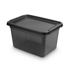 Säiliö kannella ja pidikkeillä 28x38x22,5cm 15l hinta ja tiedot | Säilytyslaatikot ja -korit | hobbyhall.fi