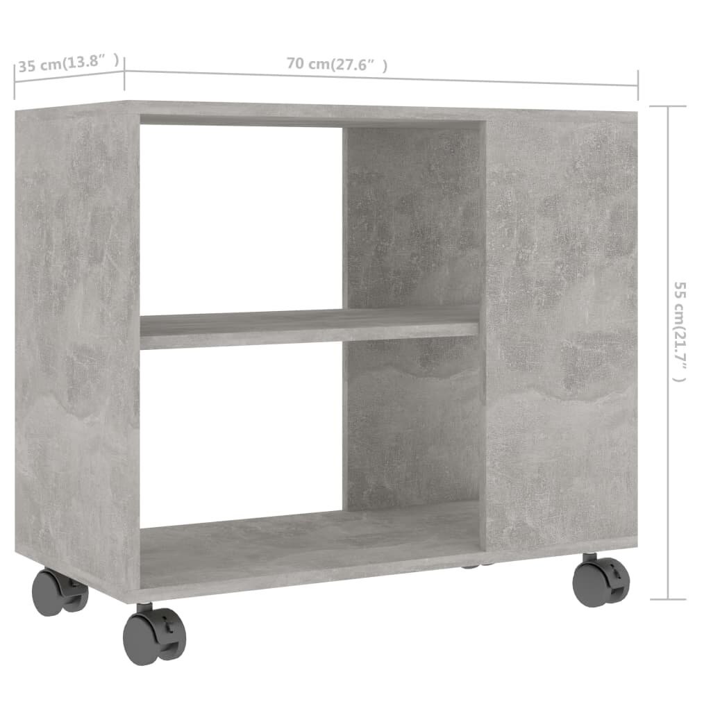 vidaXL Sivupöytä betoninharmaa 70x35x55 cm tekninen puu hinta ja tiedot | Sohvapöydät | hobbyhall.fi