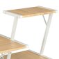 vidaXL Työpöytä hyllyllä valkoinen ja tammi 116x50x93 cm hinta ja tiedot | Tietokonepöydät ja työpöydät | hobbyhall.fi