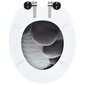 vidaXL WC-istuin soft close kannella MDF kivikuosi hinta ja tiedot | WC-istuimen lisätarvikkeet | hobbyhall.fi