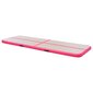 vidaXL Täytettävä voimistelumatto pumpulla 600x100x10 cm PVC pinkki hinta ja tiedot | Joogamatot | hobbyhall.fi