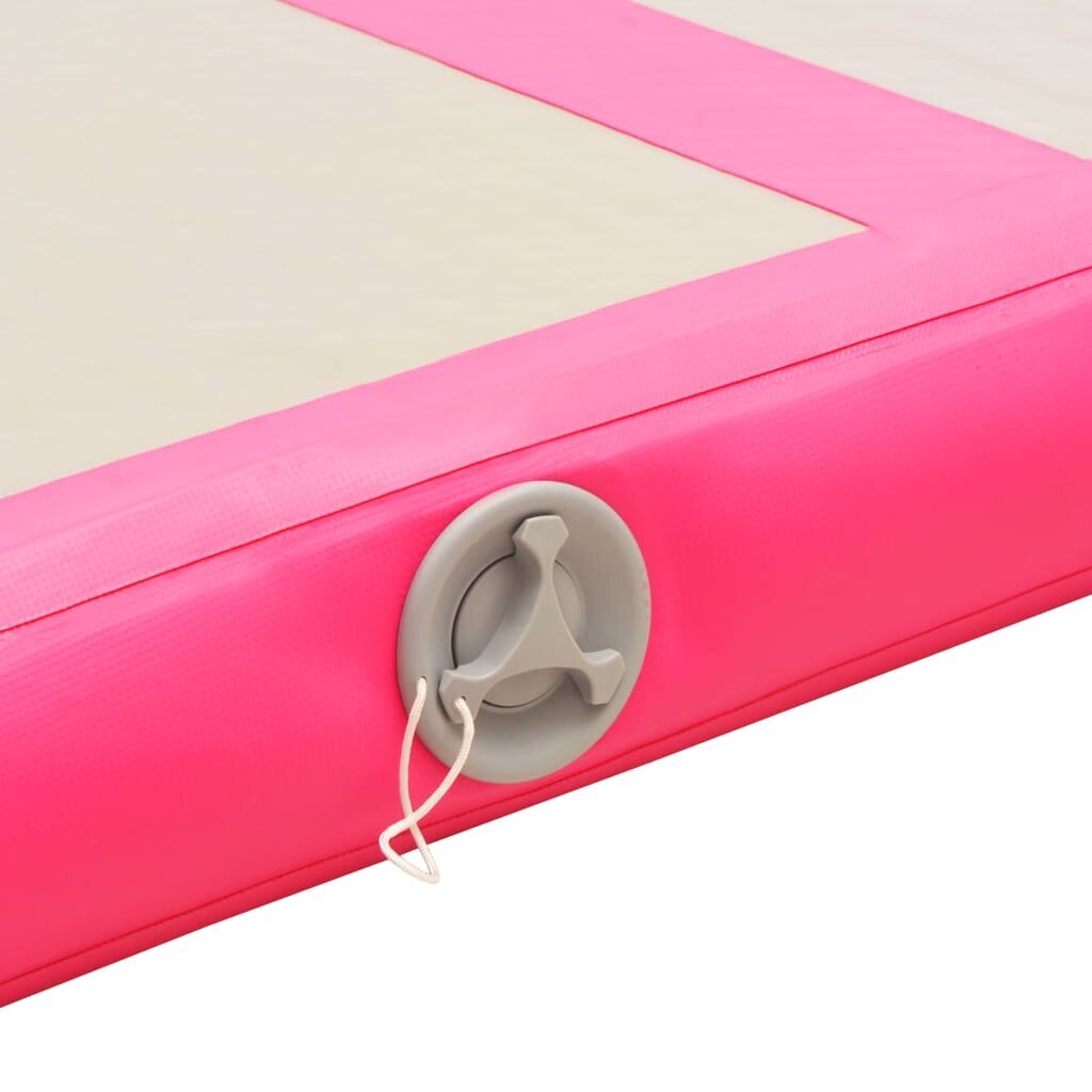 vidaXL Täytettävä voimistelumatto pumpulla 600x100x10 cm PVC pinkki hinta ja tiedot | Joogamatot | hobbyhall.fi