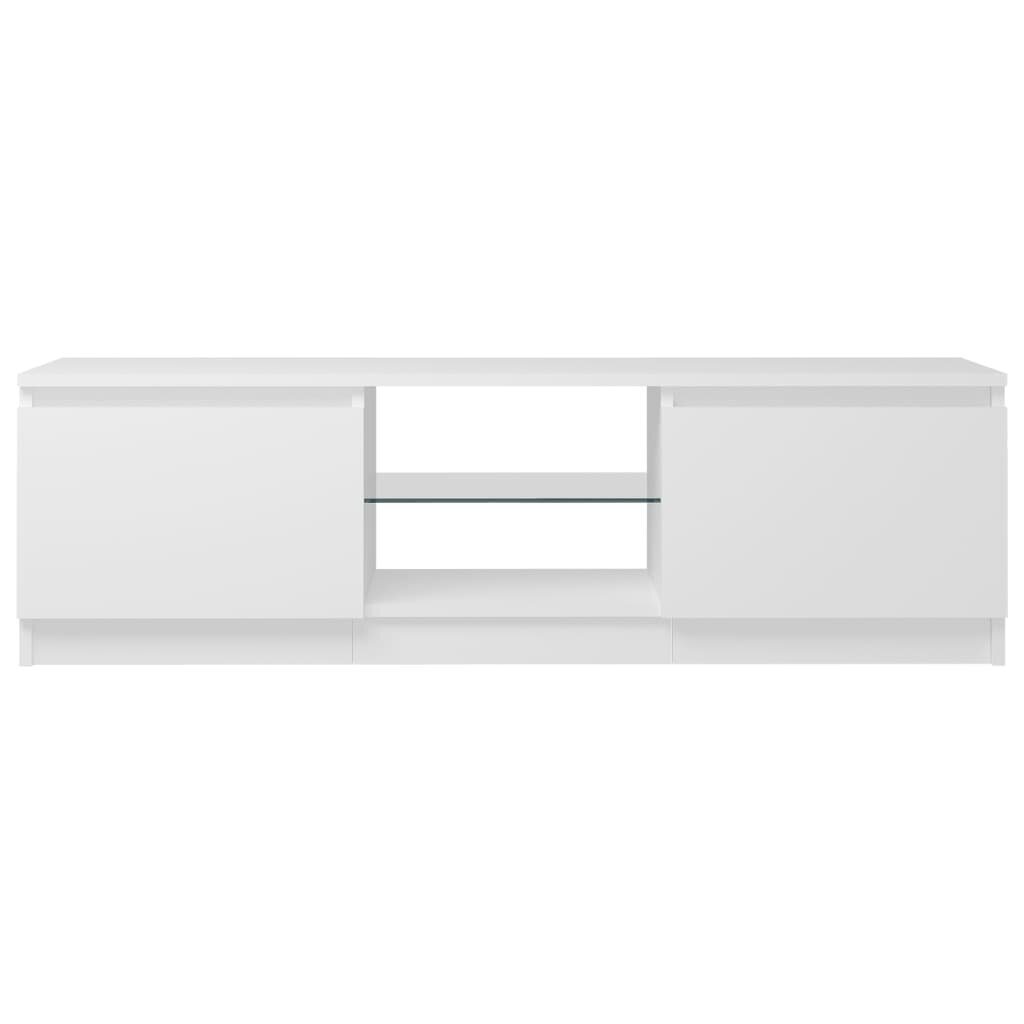 vidaXL TV-taso LED-valoilla valkoinen 120x30x35,5 cm hinta ja tiedot | TV-tasot | hobbyhall.fi