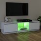 vidaXL TV-taso LED-valoilla valkoinen 120x30x35,5 cm hinta ja tiedot | TV-tasot | hobbyhall.fi