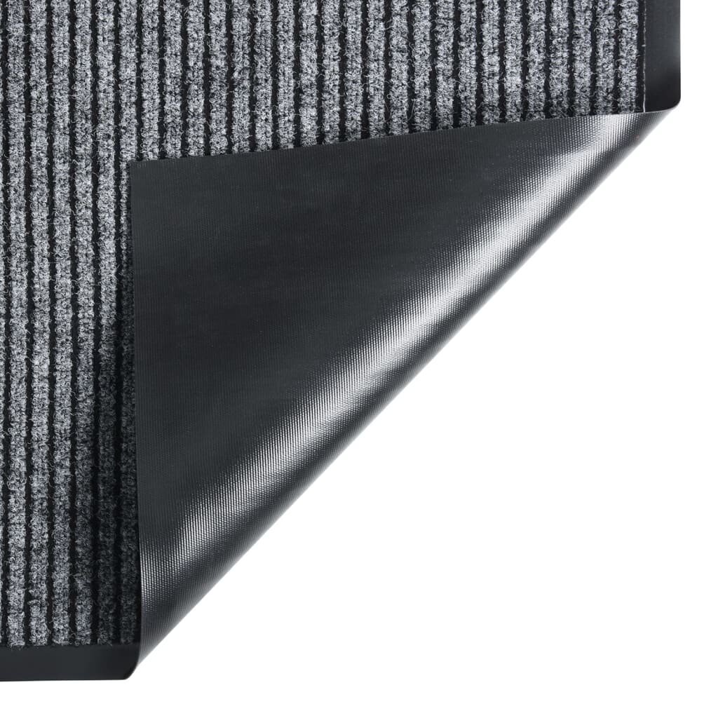 vidaXL Ovimatto raidallinen harmaa 80x120 cm hinta ja tiedot | Ovimatot | hobbyhall.fi