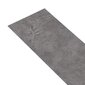 vidaXL Itsekiinnittyvä PVC lattialankku 5,21 m² 2 mm betoninharmaa hinta ja tiedot | Laminaatit | hobbyhall.fi