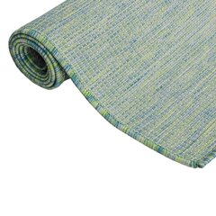 vidaXL Ulkomatto Flatweave 120x170 cm turkoosi hinta ja tiedot | Isot matot | hobbyhall.fi