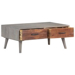 vidaXL Sohvapöytä harmaa 100x60x40 cm täysi mangopuu hinta ja tiedot | Sohvapöydät | hobbyhall.fi