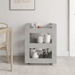 vidaXL Keittiövaunu betoninharmaa 60x45x80 cm tekninen puu hinta ja tiedot | Hyllyt | hobbyhall.fi