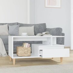 vidaXL Sohvapöytä valkoinen 90x49x45 cm tekninen puu hinta ja tiedot | Sohvapöydät | hobbyhall.fi