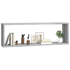 vidaXL Seinäkuutiohylly 2 kpl harmaa Sonoma 80x15x26,5 cm tekninen puu hinta ja tiedot | Hyllyt | hobbyhall.fi