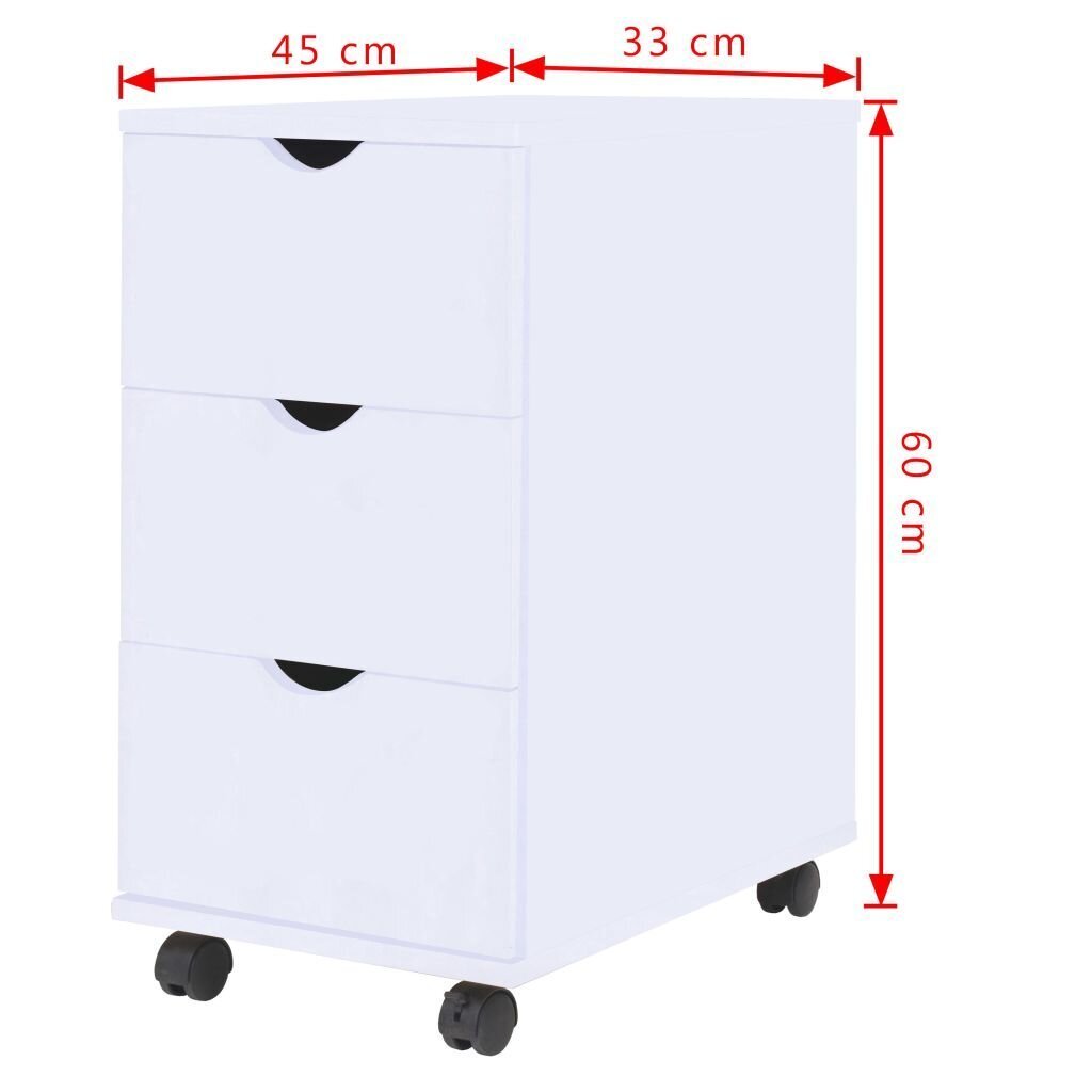 vidaXL Lipasto 33x45x60 cm valkoinen hinta ja tiedot | Olohuoneen kaapit ja lipastot | hobbyhall.fi