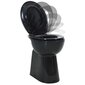 vidaXL Korkea reunaton WC Soft Close 7 cm korkeampi keraaminen musta hinta ja tiedot | WC-istuimet | hobbyhall.fi