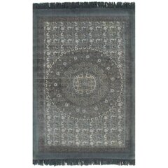 vidaXL Kilim matto puuvilla 120x180 cm kuviolla harmaa hinta ja tiedot | Isot matot | hobbyhall.fi