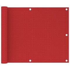 vidaXL Parvekkeen suoja punainen 75x300 cm HDPE hinta ja tiedot | Aurinkovarjot ja markiisit | hobbyhall.fi