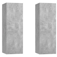 vidaXL TV-tasot 2 kpl betoninharmaa 30,5x30x90 cm lastulevy hinta ja tiedot | TV-tasot | hobbyhall.fi