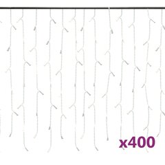 vidaXL LED-valonauhaverho jääpuikot 10 m 400 LEDiä lämmin valkoinen hinta ja tiedot | Jouluvalot | hobbyhall.fi