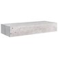 vidaXL Seinälaatikkohylly betoninharmaa 60x23,5x10 cm MDF hinta ja tiedot | Hyllyt | hobbyhall.fi