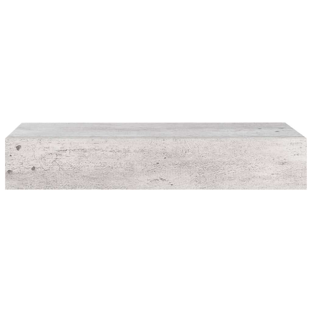 vidaXL Seinälaatikkohylly betoninharmaa 60x23,5x10 cm MDF hinta ja tiedot | Hyllyt | hobbyhall.fi