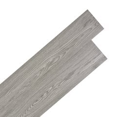 vidaXL Itsekiinnittyvä PVC lattialankku 5,21 m² 2 mm tummanharmaa hinta ja tiedot | Laminaatit | hobbyhall.fi