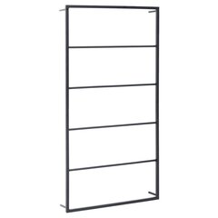 vidaXL Pyyheteline musta 60x10x116 cm teräs hinta ja tiedot | Kylpyhuoneen sisustus | hobbyhall.fi