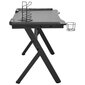vidaXL Pelipöytä LED-valot ja Y-muoto musta 110x60x75 cm hinta ja tiedot | Tietokonepöydät ja työpöydät | hobbyhall.fi