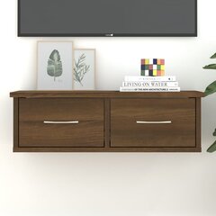 vidaXL TV-seinäkaappi ruskea tammi 60x26x18,5 cm tekninen puu hinta ja tiedot | Hyllyt | hobbyhall.fi