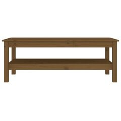 vidaXL Sohvapöytä hunajanruskea 110x50x40 cm täysi mänty hinta ja tiedot | Sohvapöydät | hobbyhall.fi