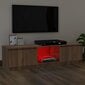 vidaXL TV-taso LED-valoilla ruskea tammi 140x40x35,5 cm hinta ja tiedot | TV-tasot | hobbyhall.fi