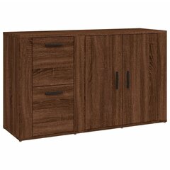 vidaXL Senkki ruskea tammi 100x33x59,5 cm tekninen puu hinta ja tiedot | Olohuoneen kaapit ja lipastot | hobbyhall.fi