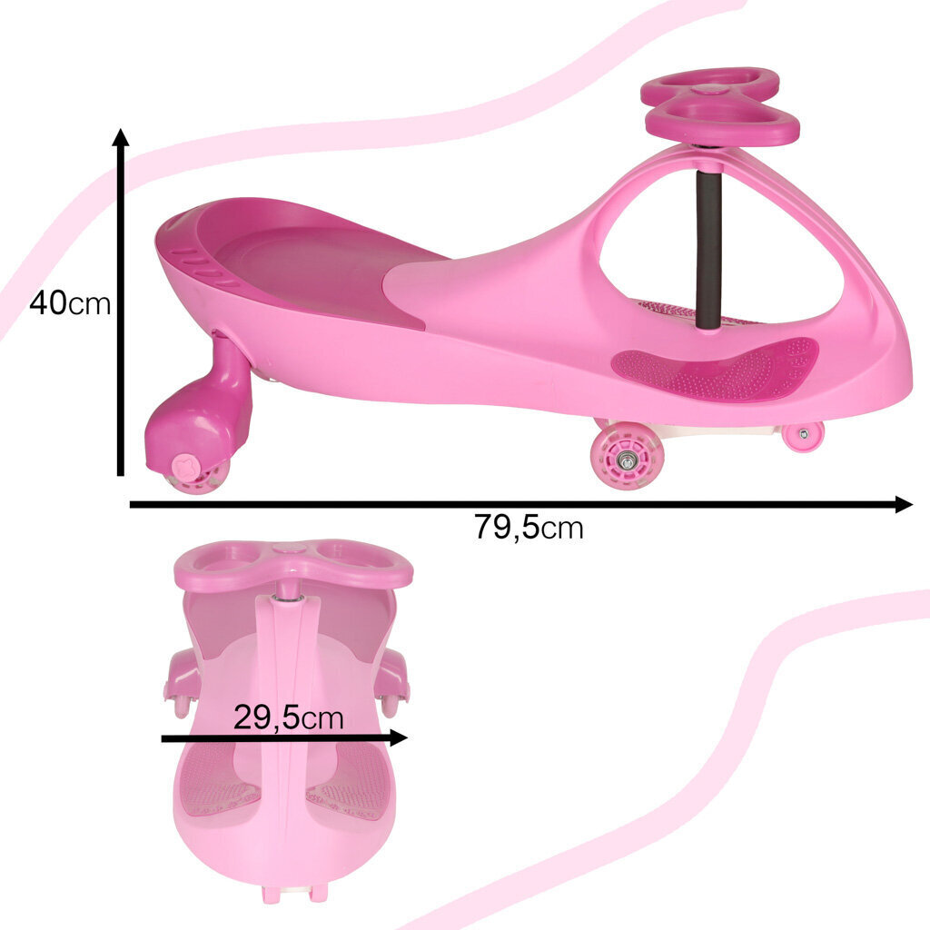 Gravity-rullalauta LED-renkailla, vaaleanpunainen hinta ja tiedot | Vauvan lelut | hobbyhall.fi