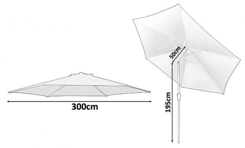 Aurinkovarjo KANSAS 3 x 3 m hinta ja tiedot | Aurinkovarjot ja markiisit | hobbyhall.fi