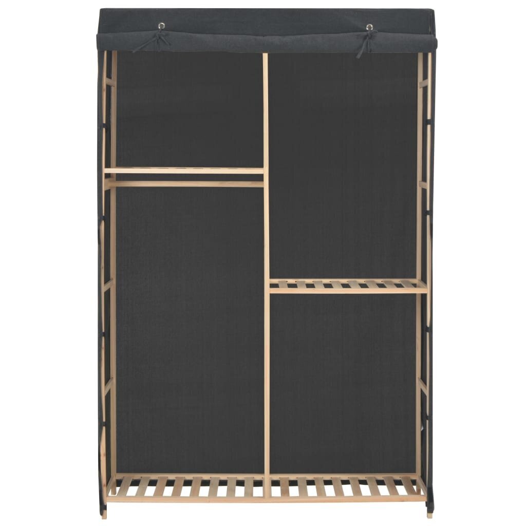 vidaXL 3-kerroksinen Vaatekaappi harmaa 110x40x170 cm kangas hinta ja tiedot | Kaapit | hobbyhall.fi