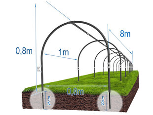 Kasvilavan runko 8M hinta ja tiedot | Kasvihuoneet | hobbyhall.fi