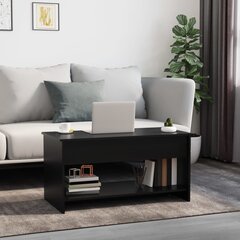 vidaXL Sohvapöytä musta 102x50x52,5 cm tekninen puu hinta ja tiedot | Sohvapöydät | hobbyhall.fi