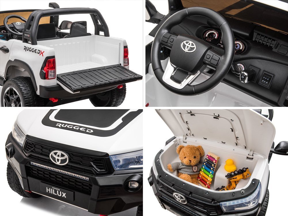 Toyota Hilux sähköauto, valkoinen hinta ja tiedot | Lasten sähköautot | hobbyhall.fi