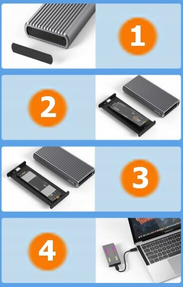 SSD-kotelo m2 4in1 NVME hinta ja tiedot | Adapterit | hobbyhall.fi