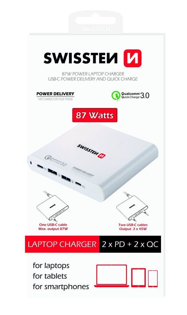 Swissten Travel Charger hinta ja tiedot | Kannettavien tietokoneiden laturit | hobbyhall.fi