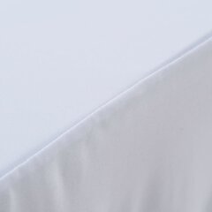 vidaXL Venyvät pöytäliinat 2 kpl helmalla 243 x 76 x 74 cm valkoinen hinta ja tiedot | Pöytäliinat, tabletit ja lautasliinat | hobbyhall.fi