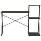 vidaXL Työpöytä hyllyllä musta 116x50x93 cm hinta ja tiedot | Tietokonepöydät ja työpöydät | hobbyhall.fi