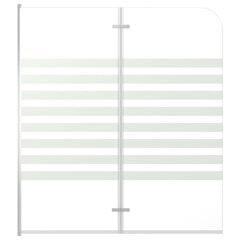 vidaXL Kylpyammeen seinä 120x140 cm karkaistu lasi viiva hinta ja tiedot | Suihkukaapit ja suihkunurkat | hobbyhall.fi
