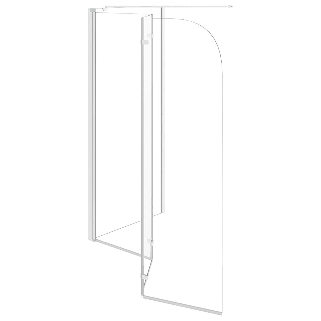 vidaXL Kylpyammeen seinä 120x69x130 cm karkaistu lasi läpinäkyvä hinta ja tiedot | Suihkuseinät ja -ovet | hobbyhall.fi