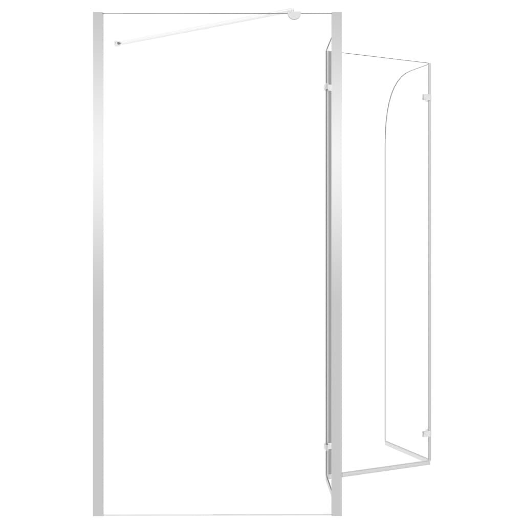 vidaXL Kylpyammeen seinä 120x69x130 cm karkaistu lasi läpinäkyvä hinta ja tiedot | Suihkuseinät ja -ovet | hobbyhall.fi