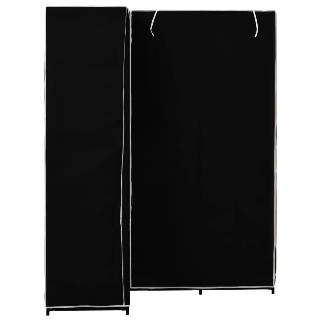 vidaXL Kulmavaatekaappi musta 130x87x169 cm hinta ja tiedot | Kaapit | hobbyhall.fi