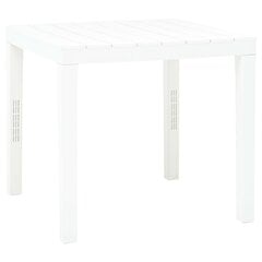 vidaXL Puutarhapöytä valkoinen 78x78x72 cm muovi hinta ja tiedot | Puutarhapöydät | hobbyhall.fi